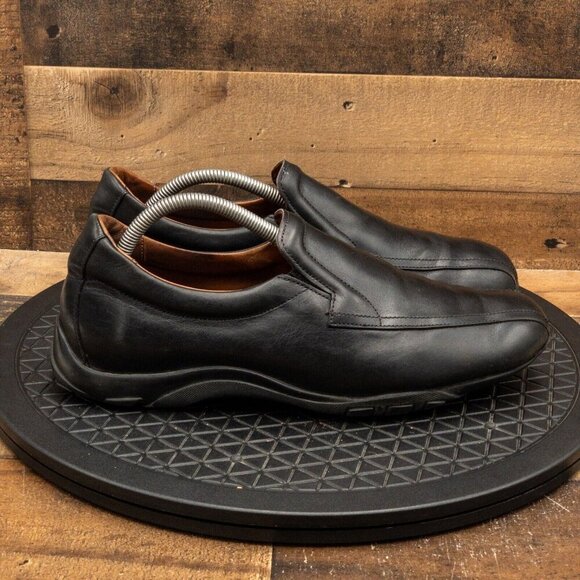 ALLEN EDMONDS GOMMUS MENS CASUAL SHOES BLACK LEATHER SLIP ON LOAFERS SIZE 9.5B - Picture 9 of 9